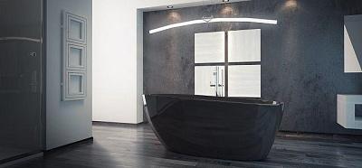 Besco GOYA Black - voľnestojaca vaňa 160x70 cm