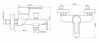 EISL DIZIANI - vaňová batéria biely/chróm (NI023DINWCR)