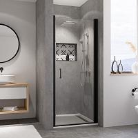 Jednokrídlové sprchové dvere Puerta 80 - 76-81x190 cm čierne