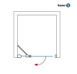 Jednokrídlové sprchové dvere T1 PLUS20 100 - 107-112x190 cm (T1P20_100C)