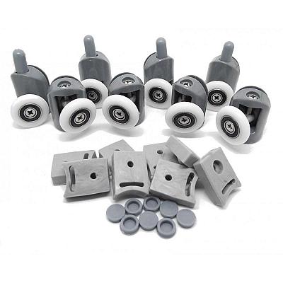 Kolieska na sprchový kút Ø 23 mm - 8 ks set