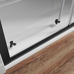 Sanovo DELIVERY BLACK 110 - posuvné sprchové dvere v čiernom ráme 106-111 cm (DELB_110C)