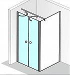 Sanovo T2 KOMBI 80x80 - štvorcový sprchový kút 80x80x190 cm