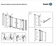 Sanovo T4 100 - dvojkrídlové sprchové dvere s PBD-20 98-102 cm (T4_100C)